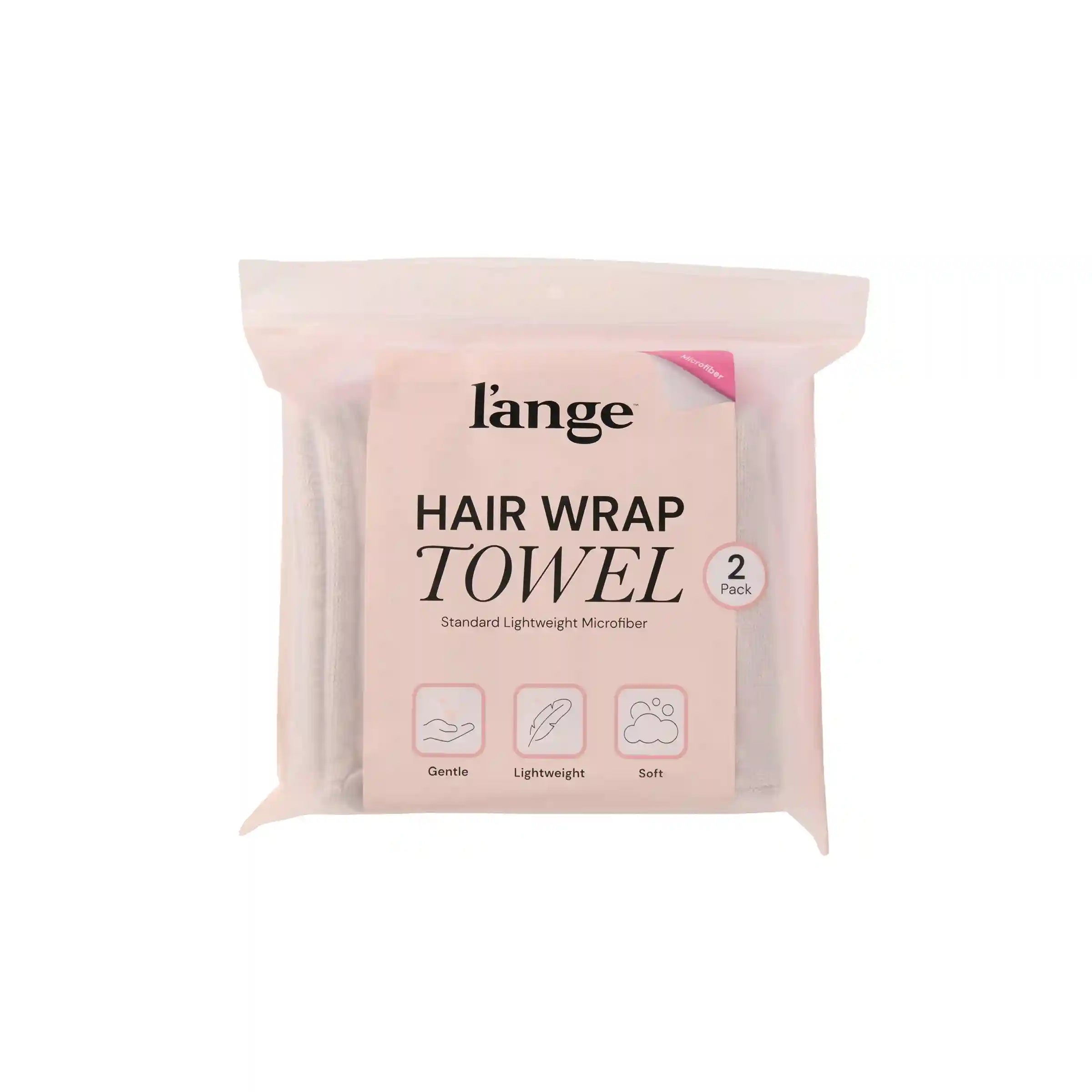Hair Wrap Towel Medium Lightweight Microfiber 2-Pack